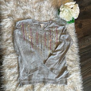 Girls size large sparkle shirt with long sleeves